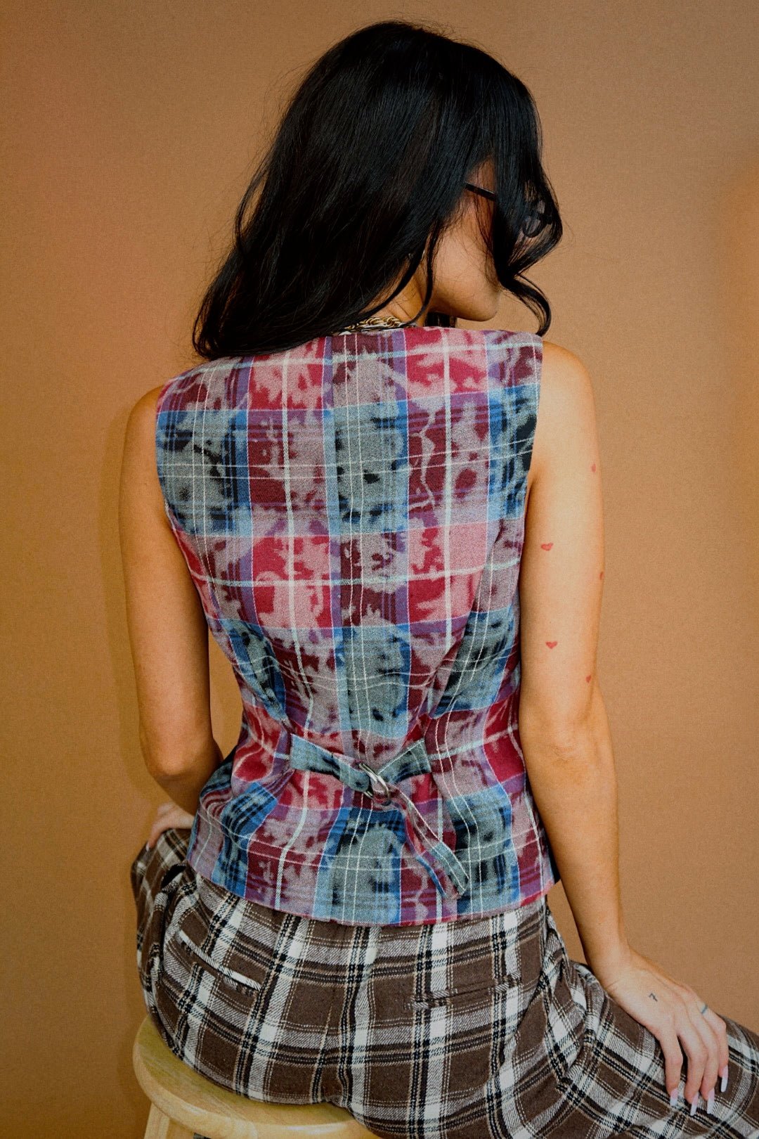 Indie Sleaze Half + Half Waistcoat Vest - Dressed in Lala