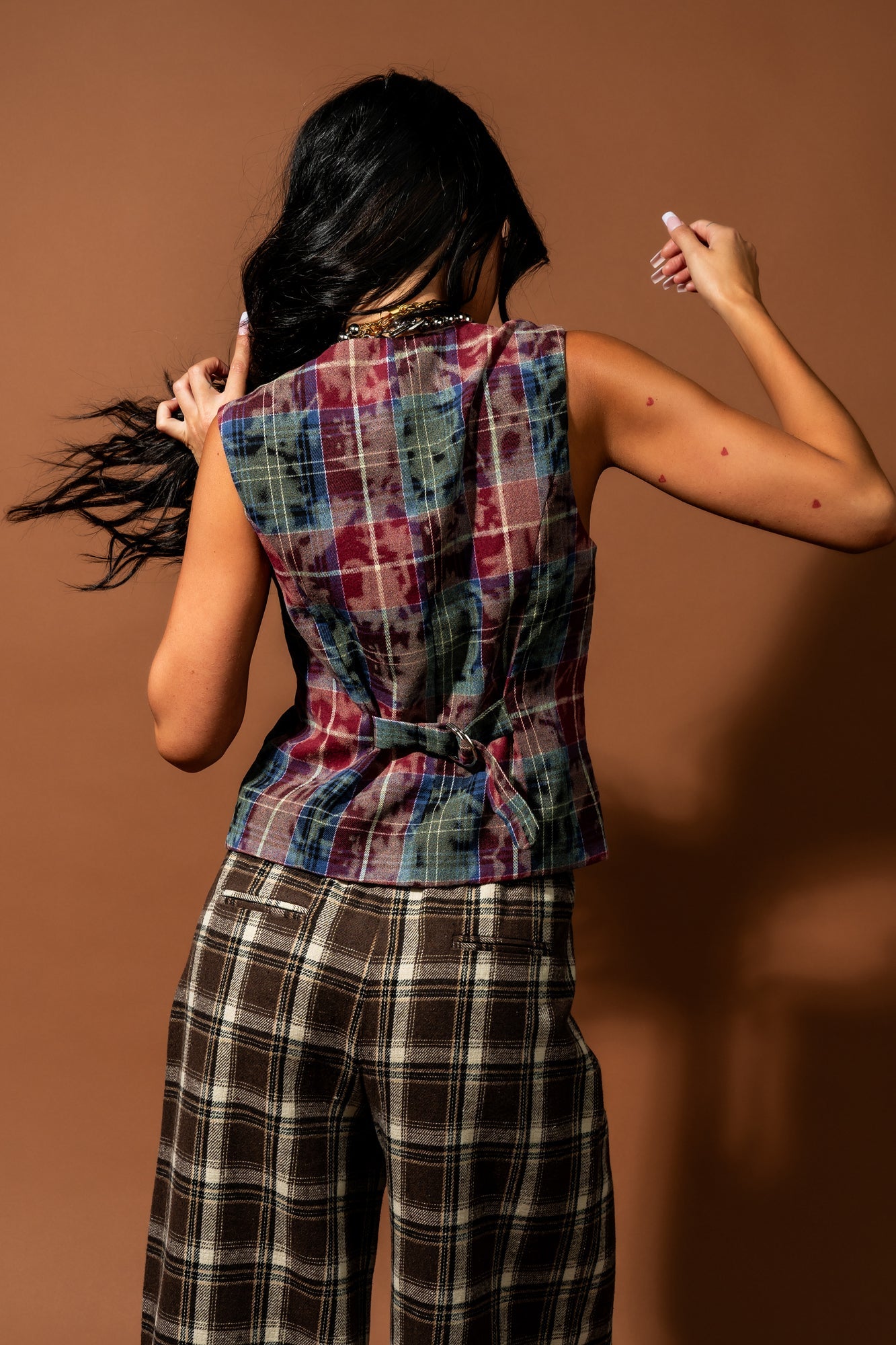 Indie Sleaze Half + Half Waistcoat Vest - Dressed in Lala