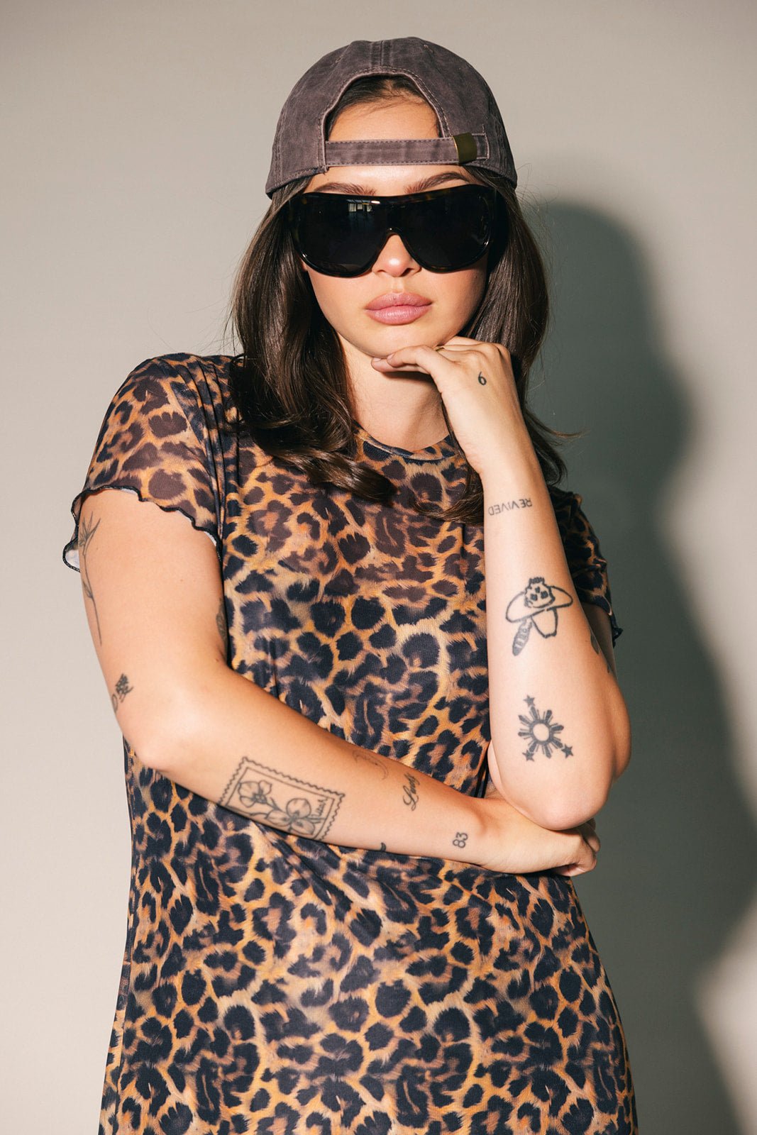 Inner-Knowing Leopard Mesh Mini Dress – Dressed in Lala
