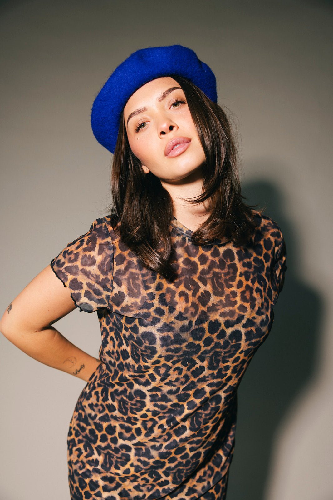Inner-Knowing Leopard Mesh Mini Dress - Dressed in Lala
