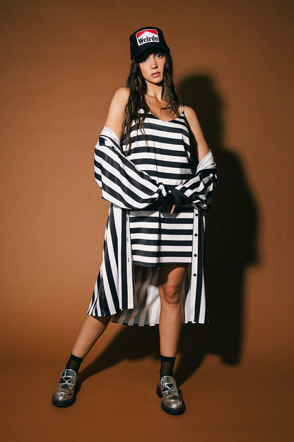 Jailbird Satin Dress + Duster Set - Dressed in Lala