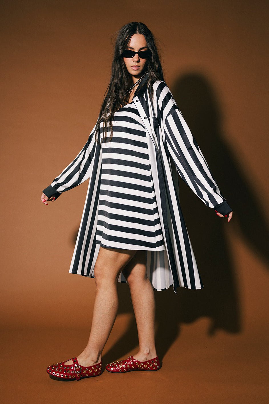 Jailbird Satin Dress + Duster Set - Dressed in Lala