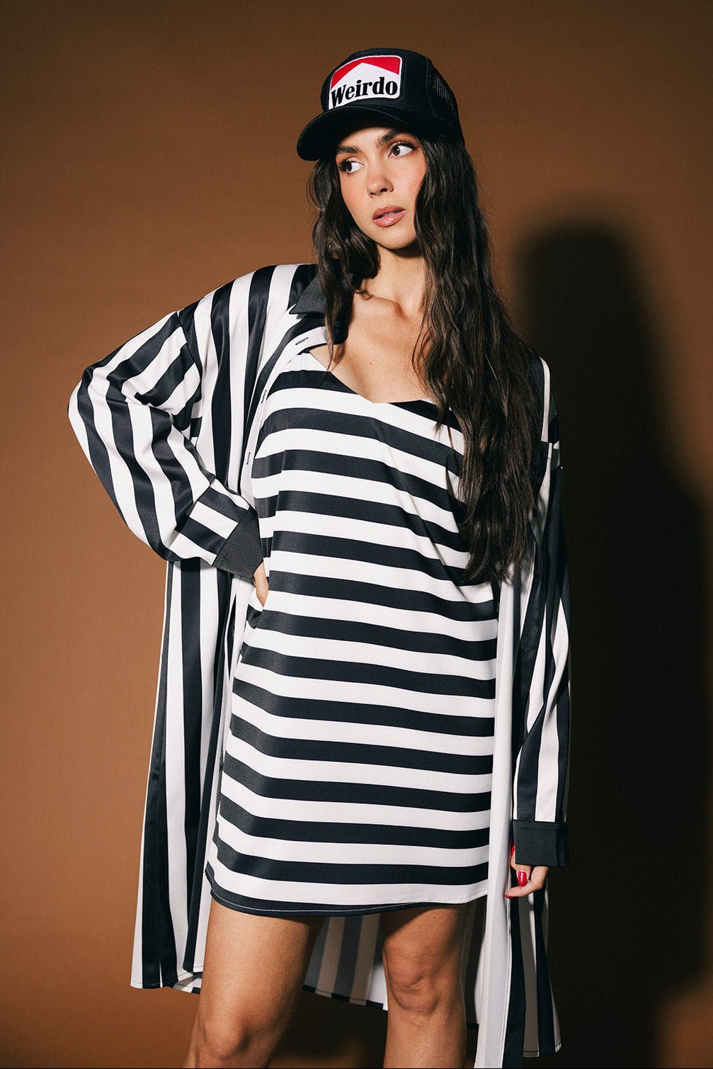 Jailbird Satin Dress + Duster Set - Dressed in Lala