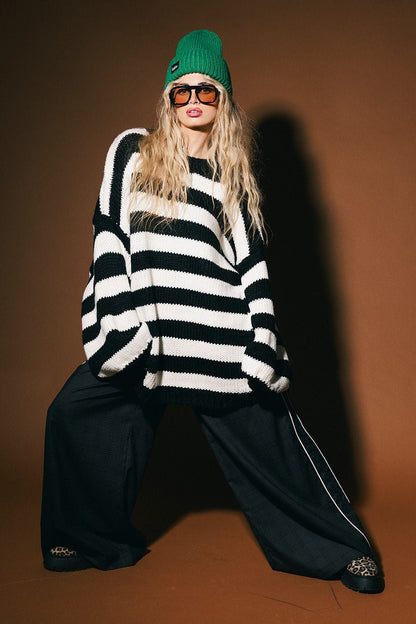 Jailbird Striped Chunky Knit Sweater - Dressed in Lala