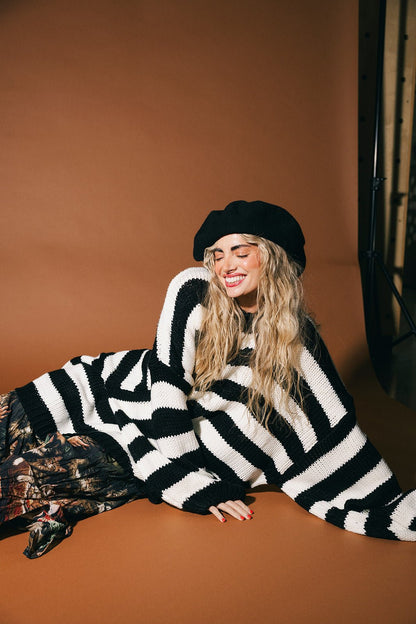Jailbird Striped Chunky Knit Sweater - Dressed in Lala
