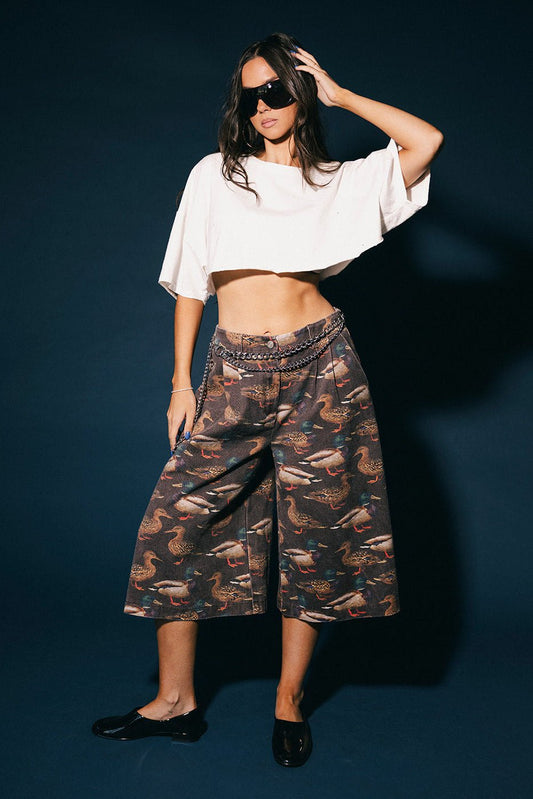 Just Ducking Around Denim Jorts - Dressed in Lala
