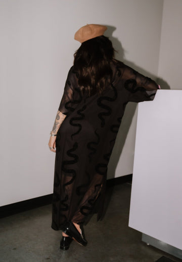 Karma Oversized Mesh Dress + Slip in Hiss and Tell