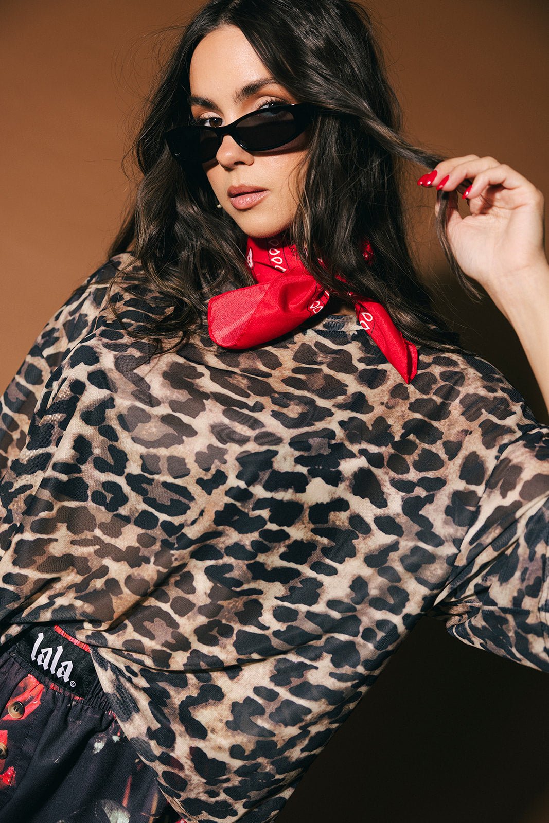 Karma Oversized Mesh Top in Leopard - Dressed in Lala