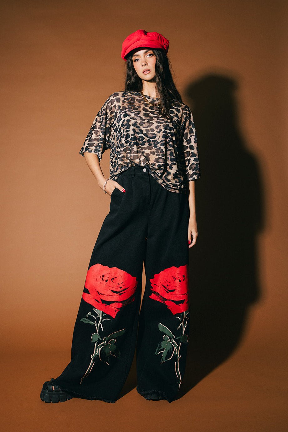Karma Oversized Mesh Top in Leopard - Dressed in Lala