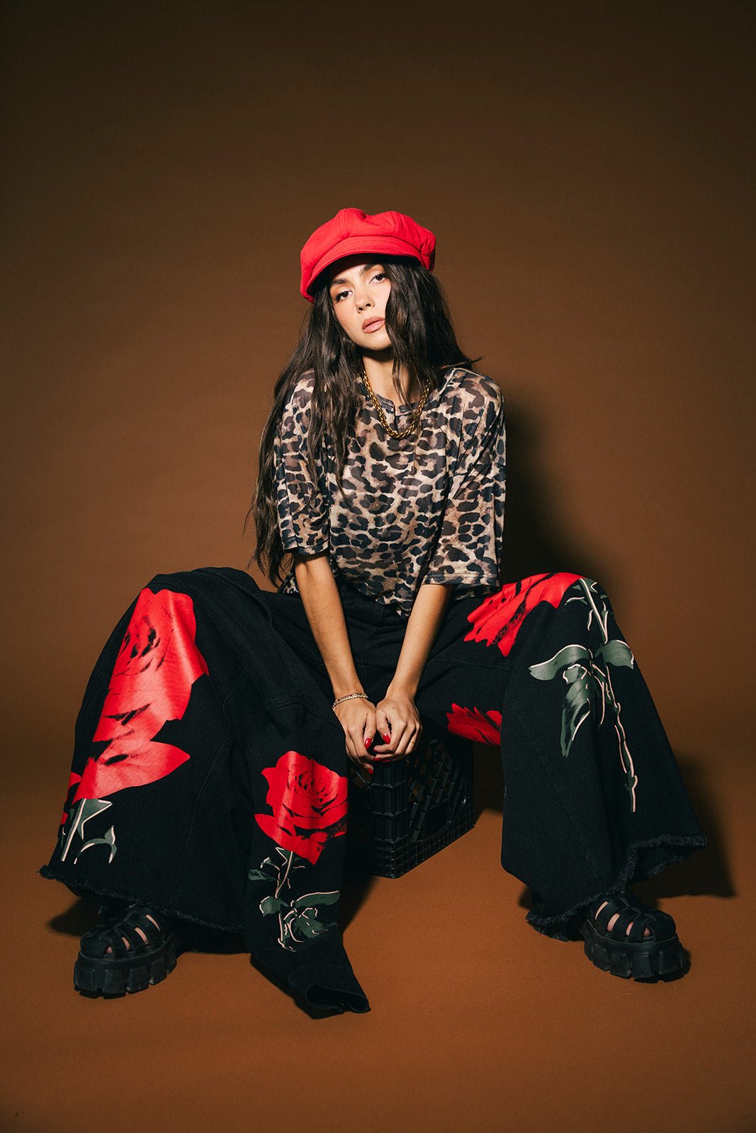 Karma Oversized Mesh Top in Leopard - Dressed in Lala