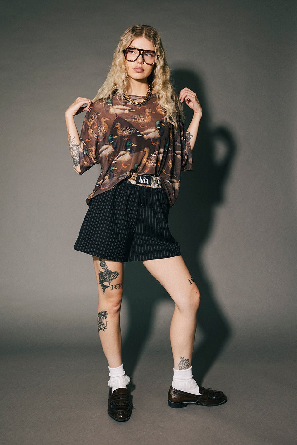 Karma Oversized Mesh Top in Lucky Duck - Dressed in Lala