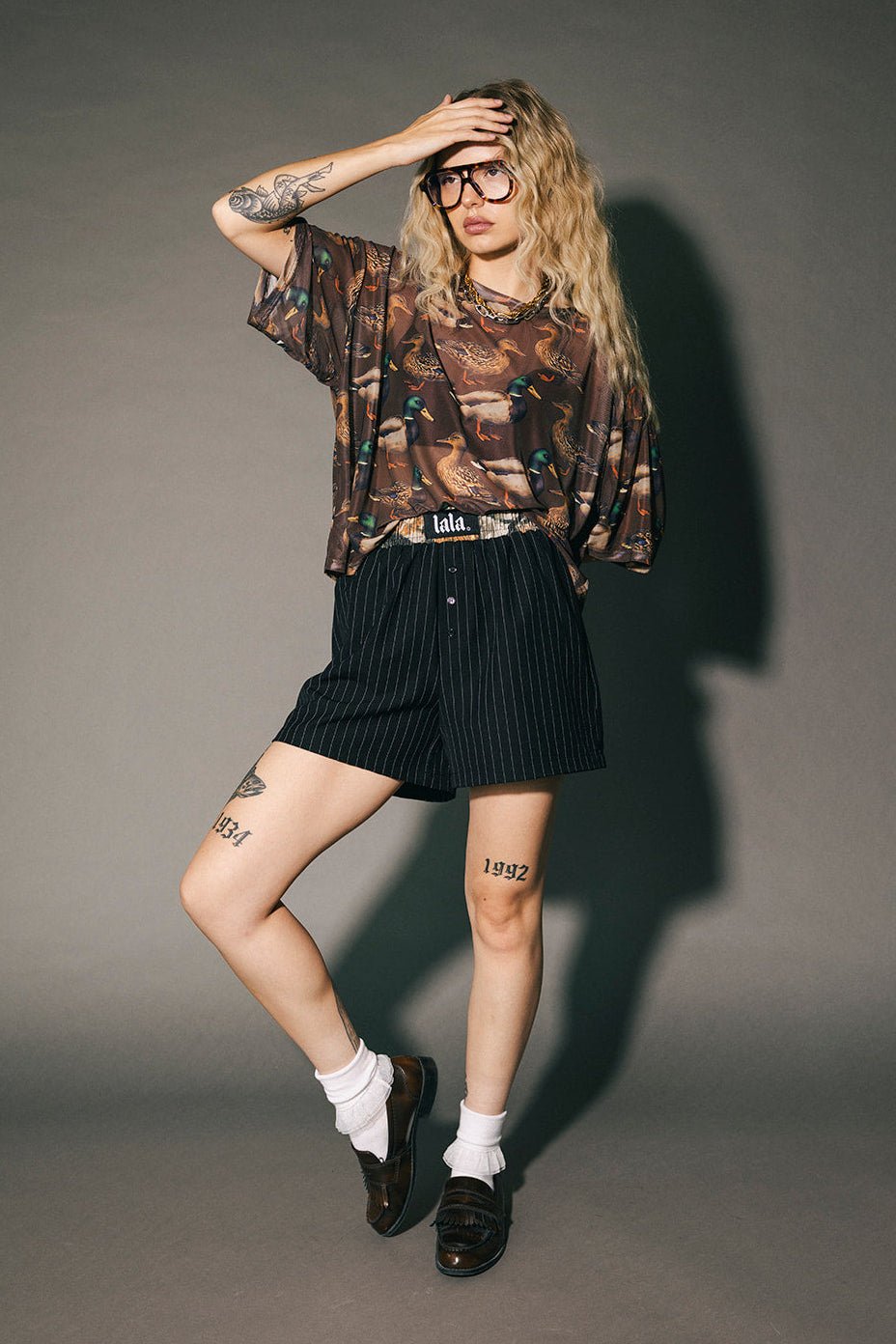 Karma Oversized Mesh Top in Lucky Duck - Dressed in Lala