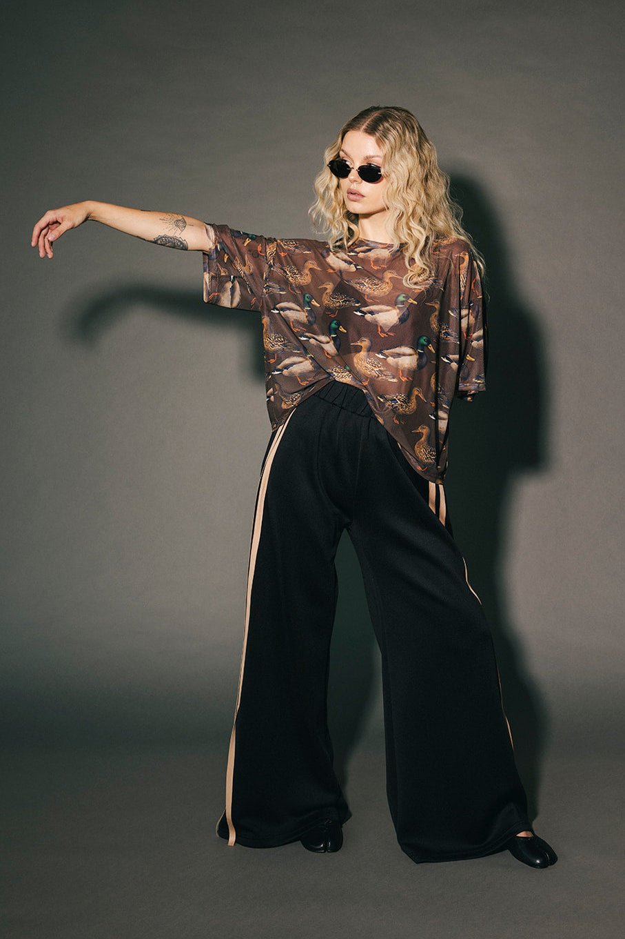 Karma Oversized Mesh Top in Lucky Duck - Dressed in Lala