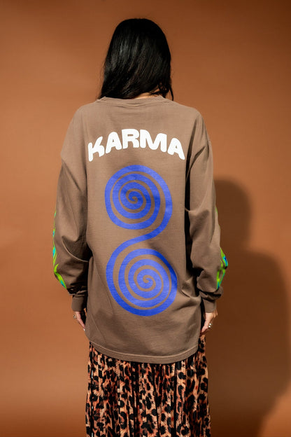 Karma's Got Your Back Oversized Long Sleeve Tee - Dressed in Lala