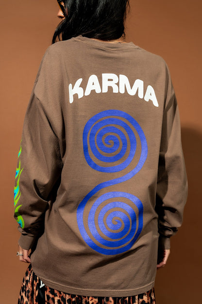 Karma's Got Your Back Oversized Long Sleeve Tee - Dressed in Lala