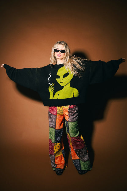 Keep Lalaland Weird Oversized Alien Sweater - Dressed in Lala