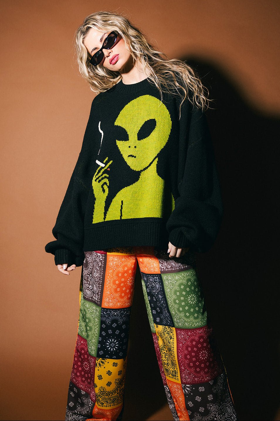 Keep Lalaland Weird Oversized Alien Sweater - Dressed in Lala