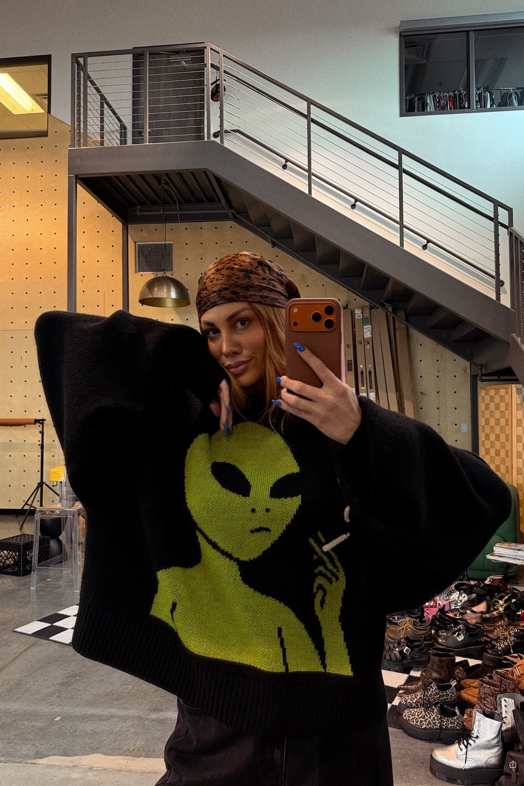 Keep Lalaland Weird Oversized Alien Sweater - Dressed in Lala