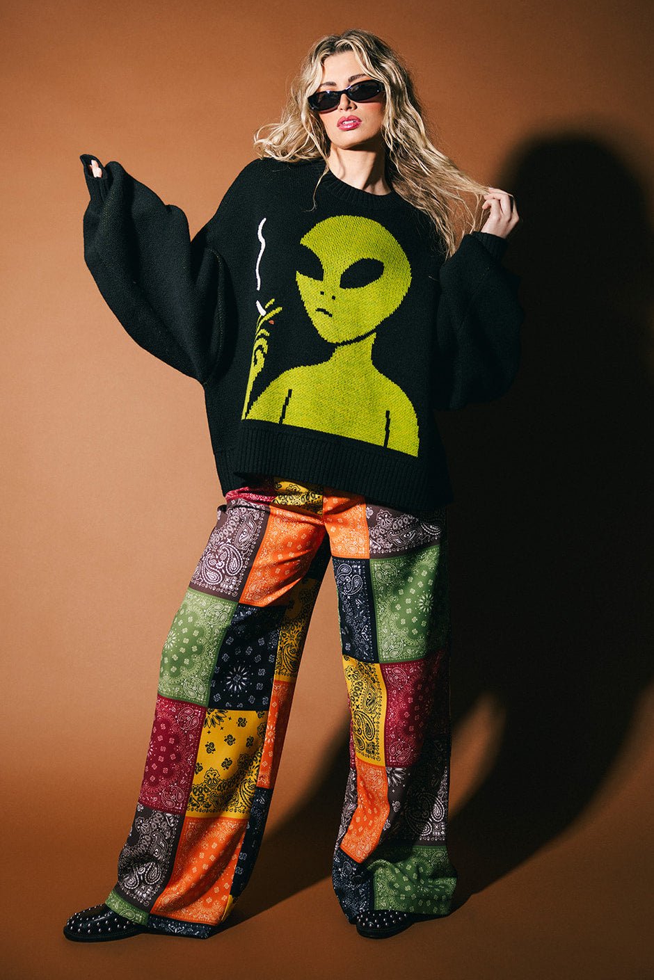 Keep Lalaland Weird Oversized Alien Sweater - Dressed in Lala