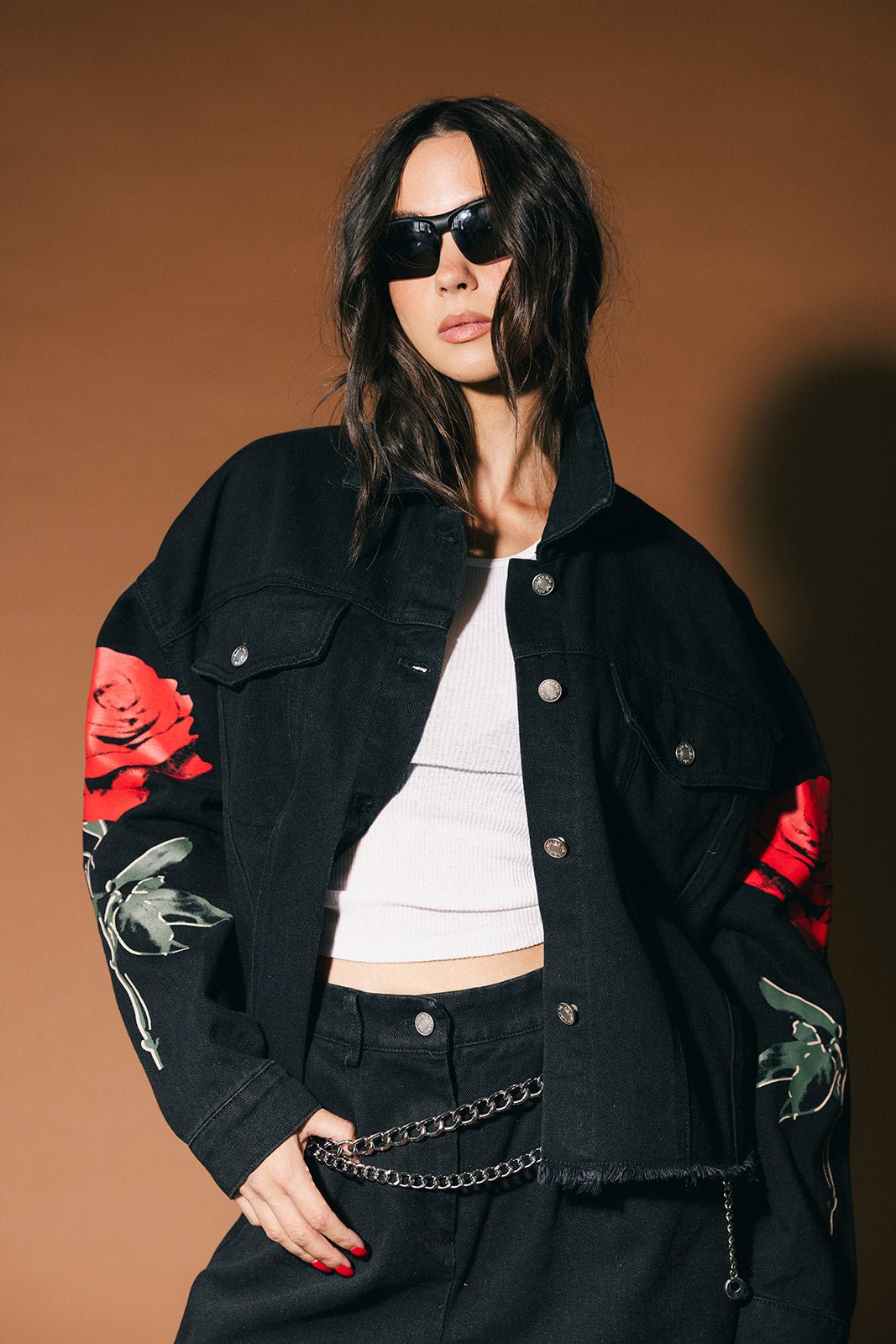 La Vie En Rose Boxy Cropped Denim Jacket - Dressed in Lala