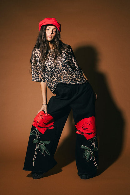 La Vie En Rose Wide Leg Denim - Dressed in Lala