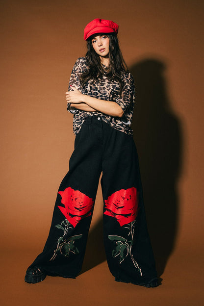 La Vie En Rose Wide Leg Denim - Dressed in Lala