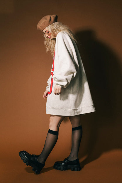 Lala Alumni Ultra Oversized Crewneck - Dressed in Lala