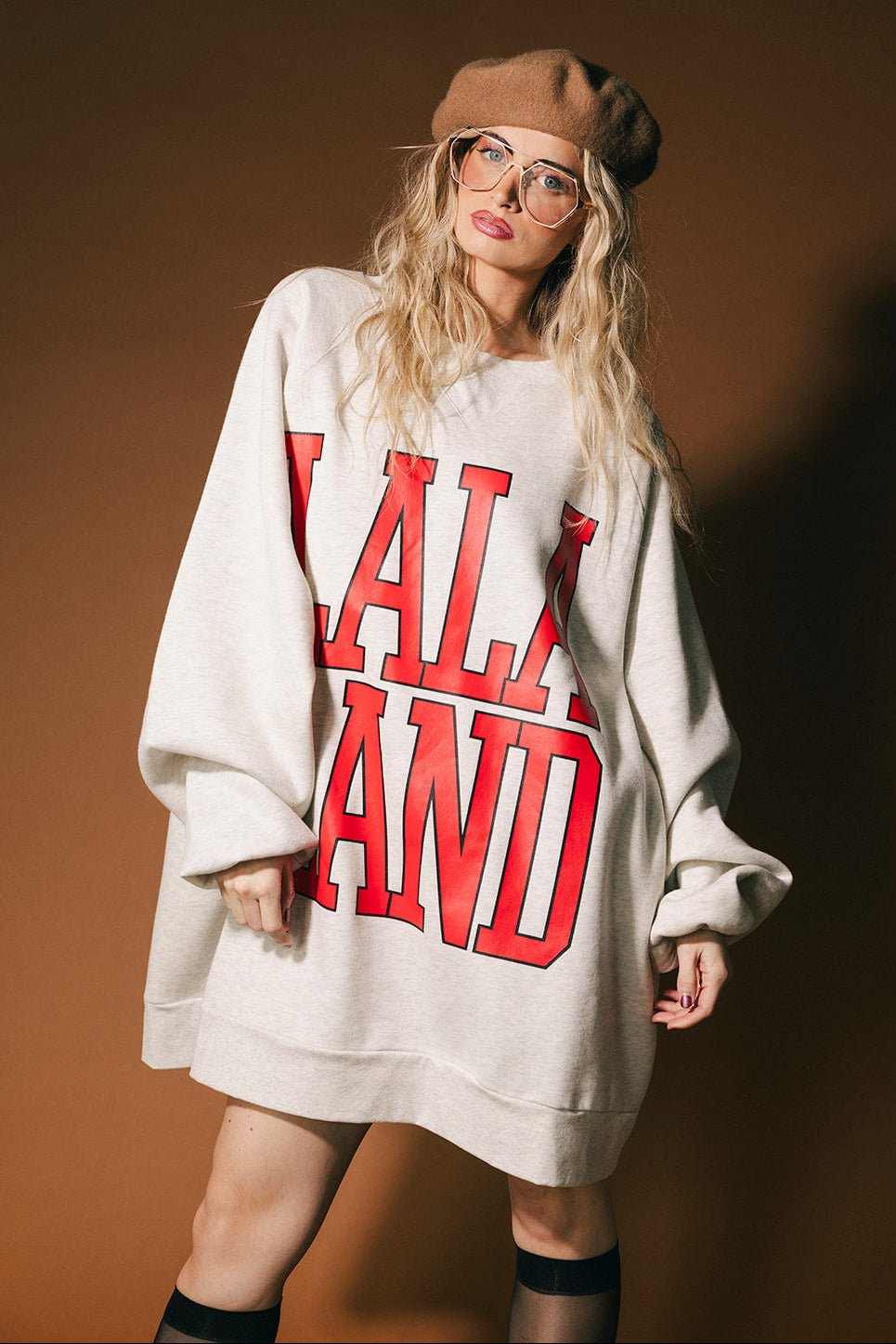 Lala Alumni Ultra Oversized Crewneck - Dressed in Lala