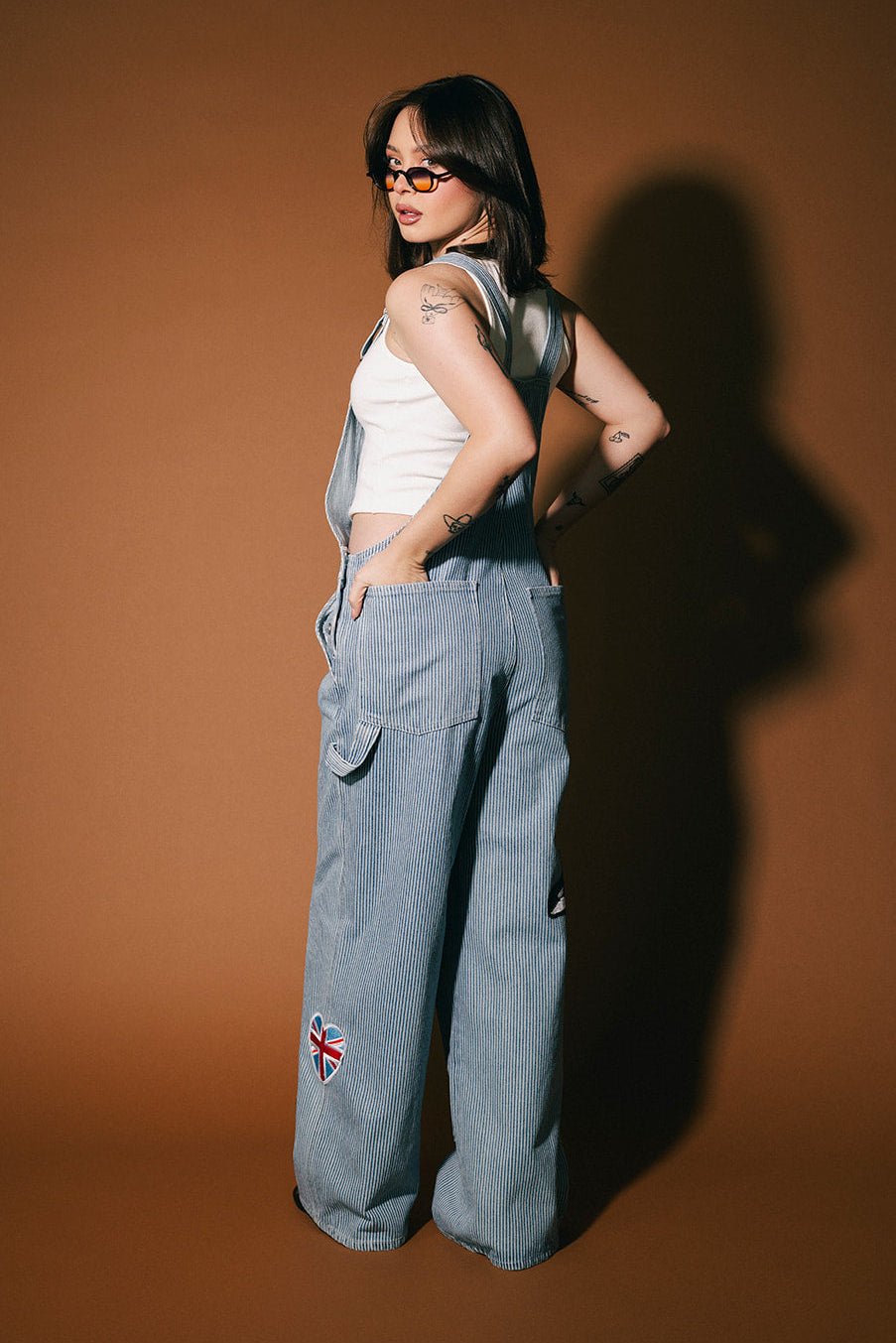 Lala Art Studio Patched Wide Leg Overalls - Dressed in Lala