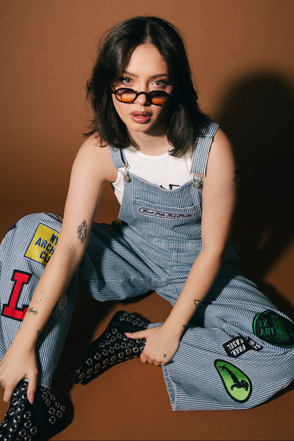 Lala Art Studio Patched Wide Leg Overalls - Dressed in Lala