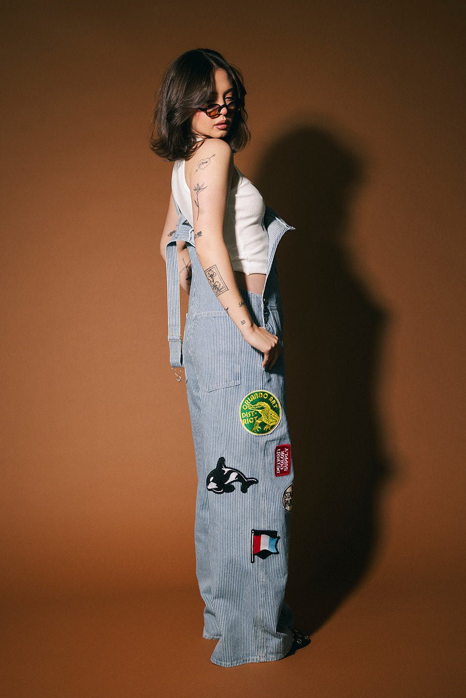 Lala Art Studio Patched Wide Leg Overalls - Dressed in Lala