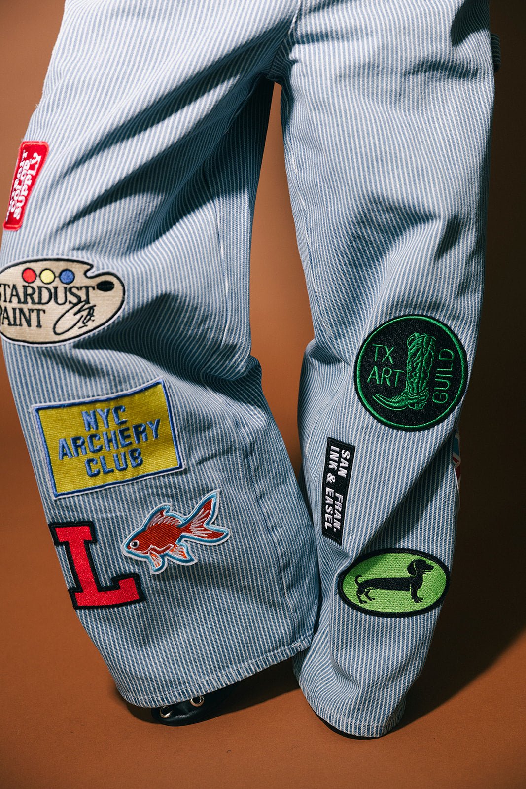 Lala Art Studio Patched Wide Leg Overalls - Dressed in Lala