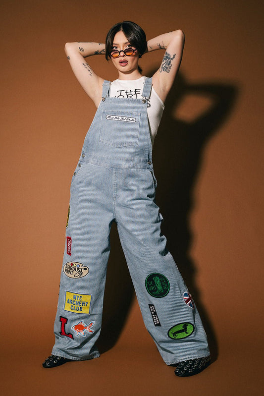 Lala Art Studio Patched Wide Leg Overalls - Dressed in Lala