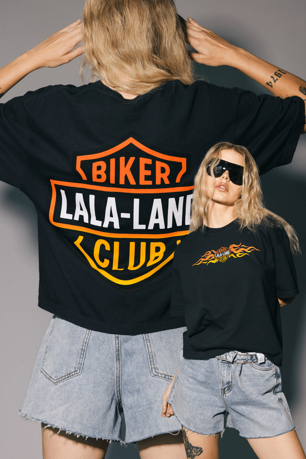 Lala Biker Club Boxy Tee - Dressed in Lala