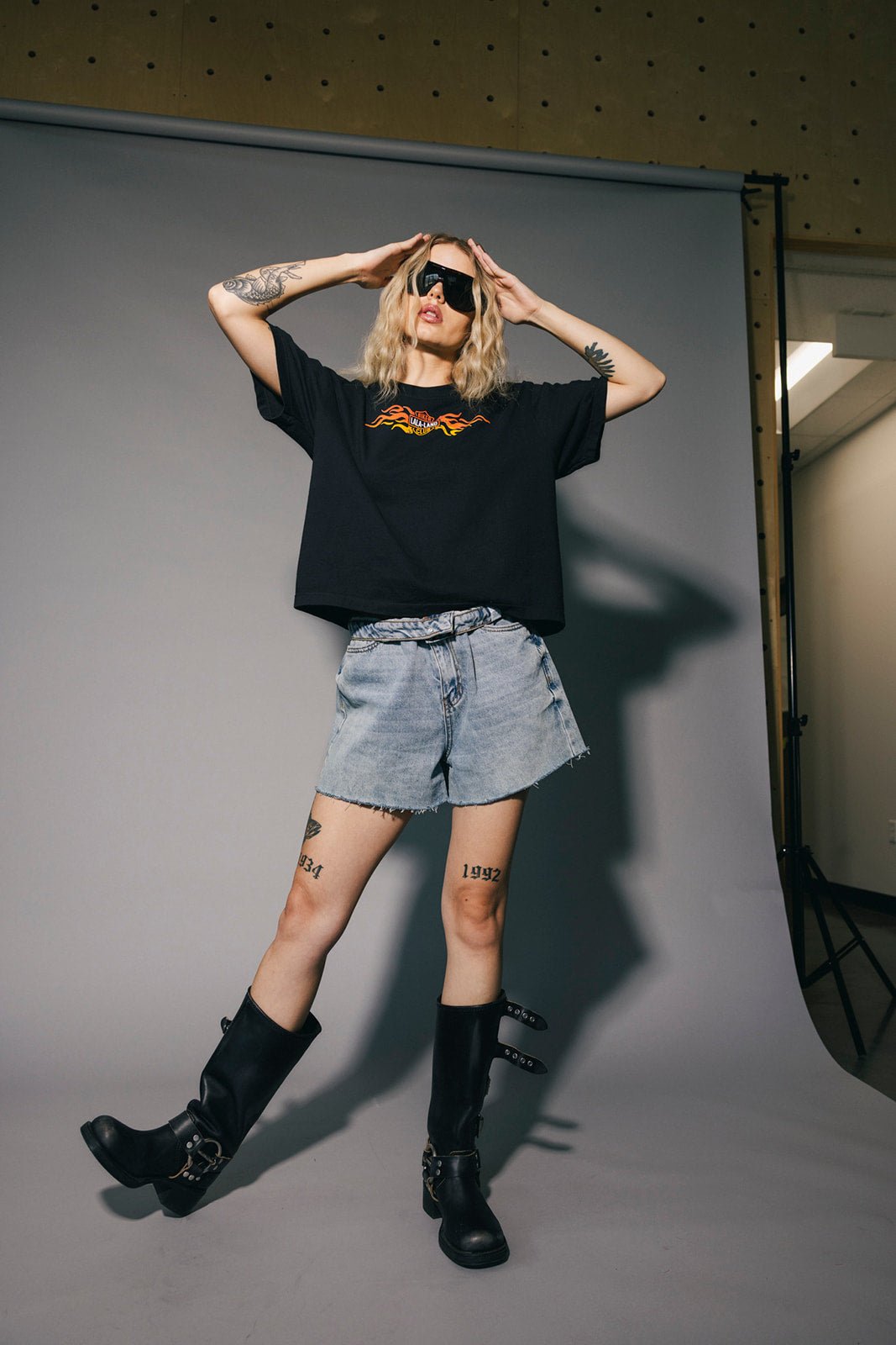 Lala Biker Club Boxy Tee - Dressed in Lala