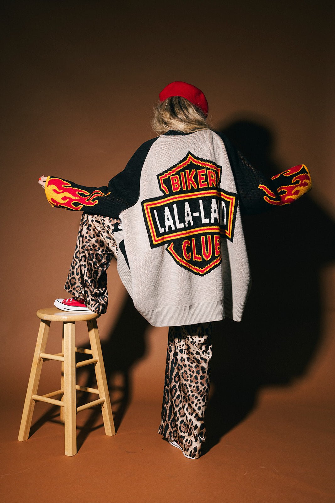 Lala Biker Club Oversized Cardigan - Dressed in Lala