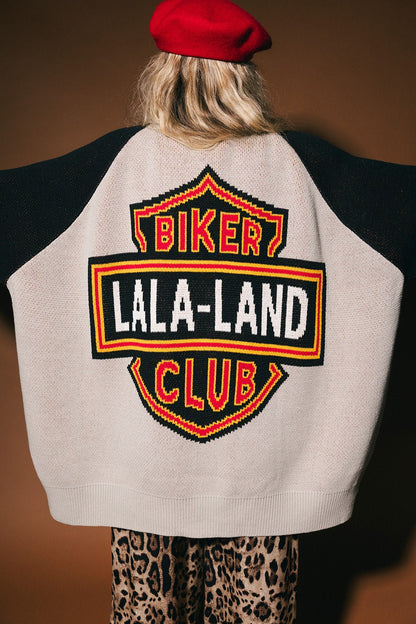 Lala Biker Club Oversized Cardigan - Dressed in Lala