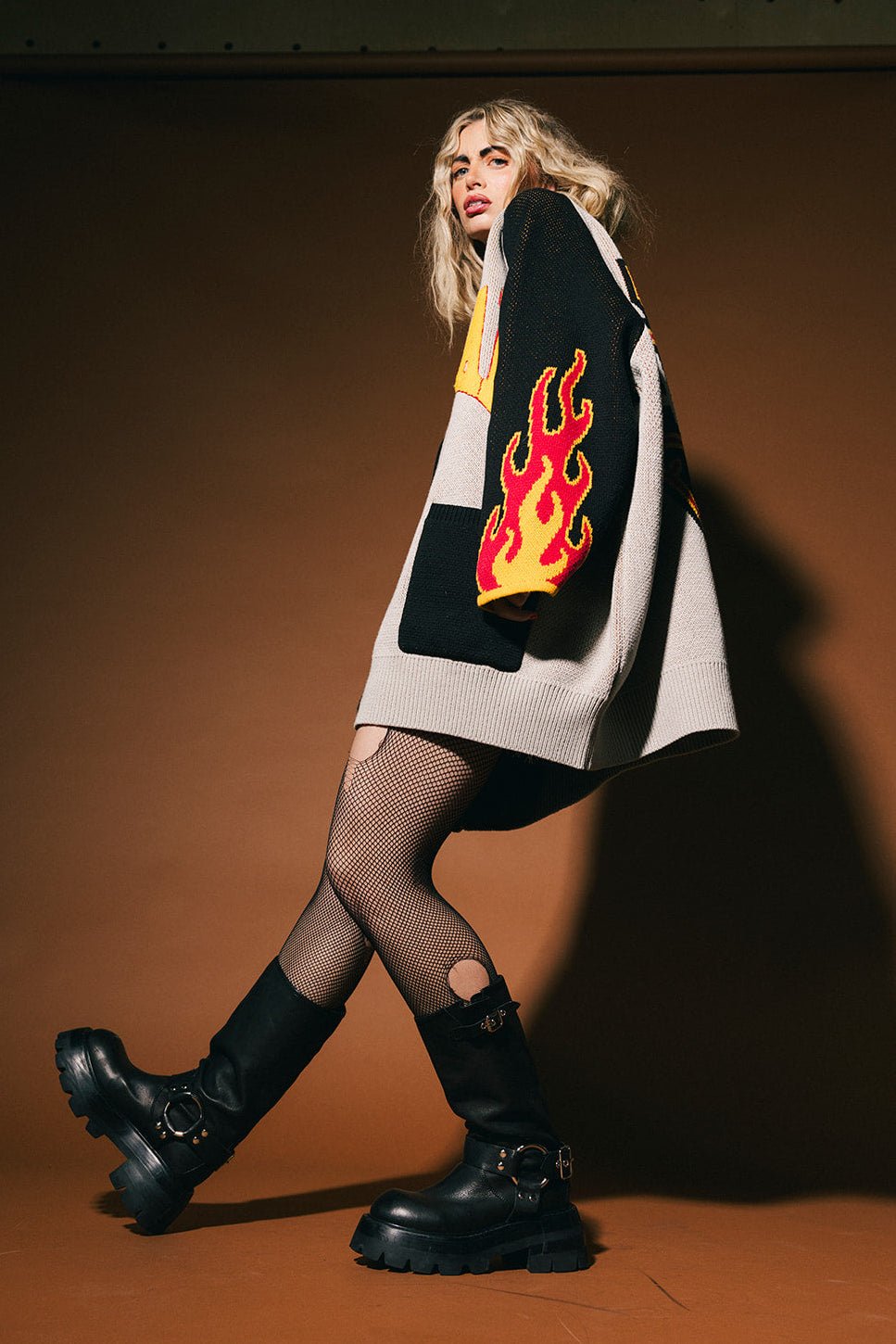 Lala Biker Club Oversized Cardigan - Dressed in Lala