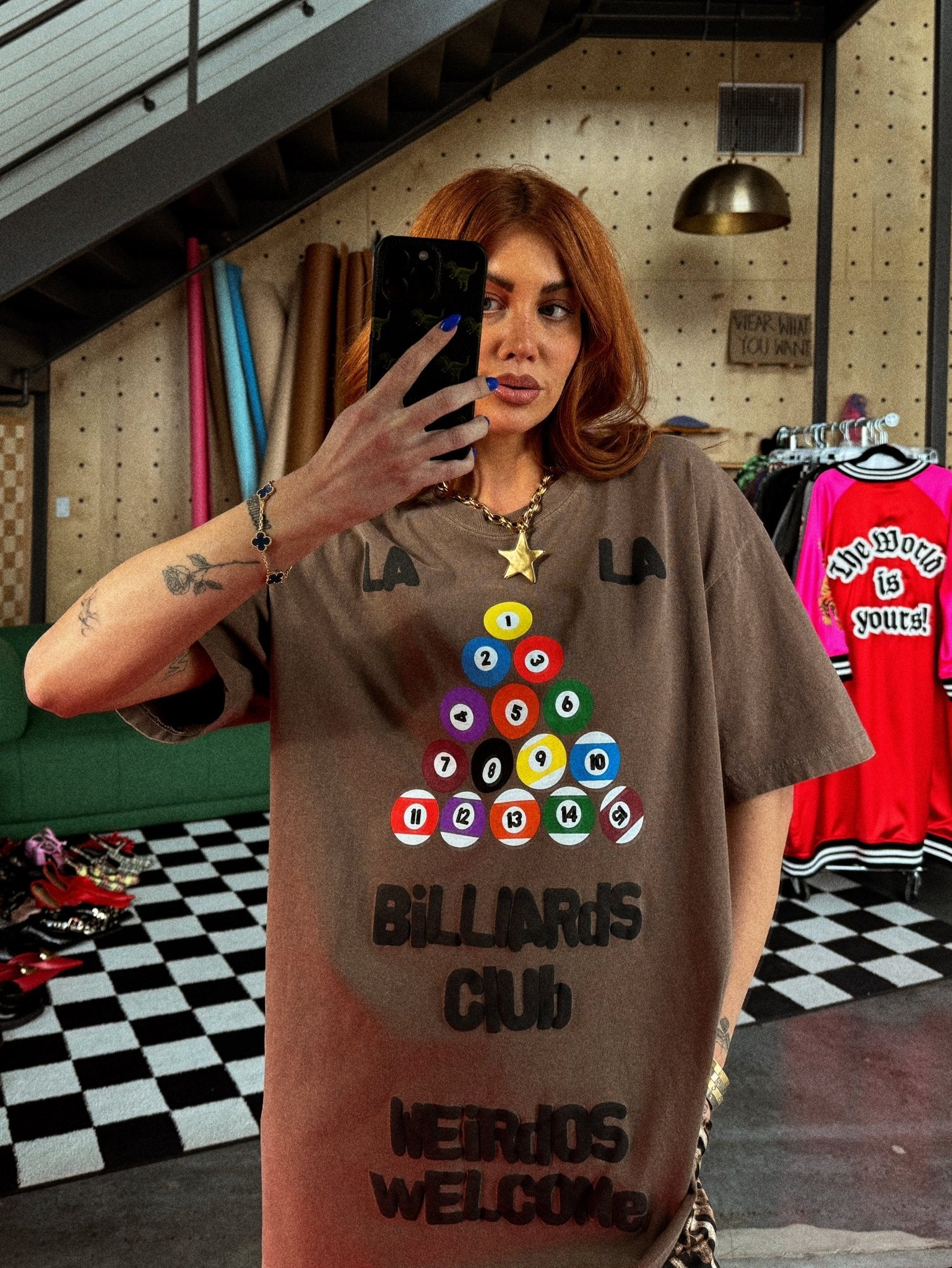 Lala Billiards Club Oversized Tee - Dressed in Lala