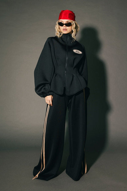 Lala Design Studios Scuba Wide Leg Track Pants - Dressed in Lala