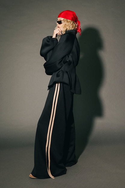 Lala Design Studios Scuba Wide Leg Track Pants - Dressed in Lala