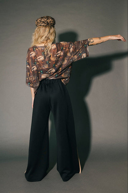 Lala Design Studios Scuba Wide Leg Track Pants - Dressed in Lala