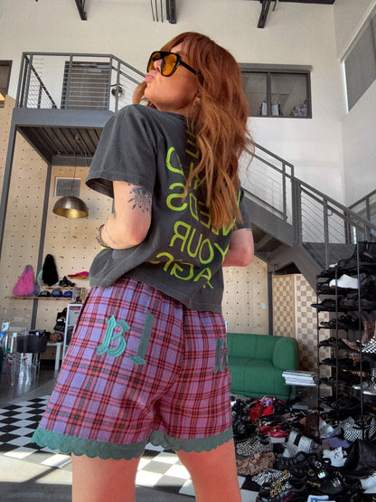 Lala Grunge Princess Flannel Boxer Shorts - Dressed in Lala