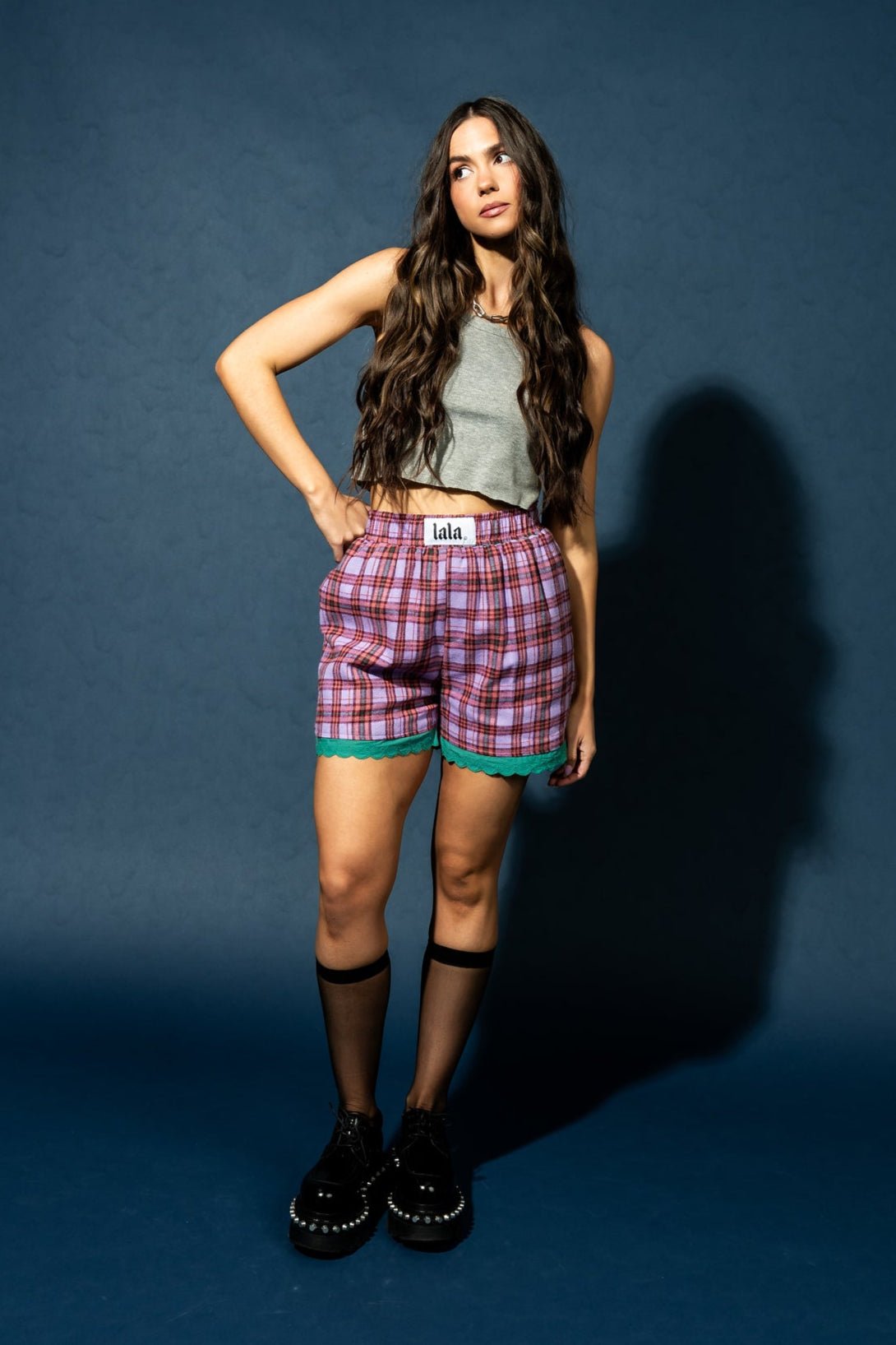 Lala Grunge Princess Flannel Boxer Shorts - Dressed in Lala
