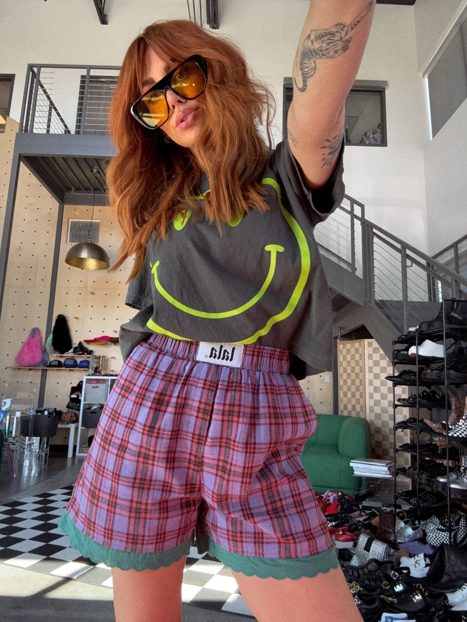 Lala Grunge Princess Flannel Boxer Shorts - Dressed in Lala
