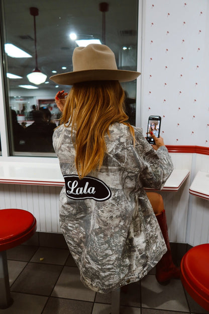 Lala Motors Oversized Camo Denim Jacket - Dressed in Lala