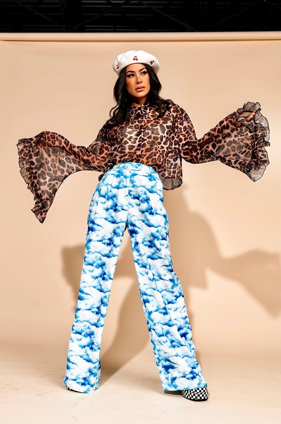 LaLa Printed Cotton Button Up