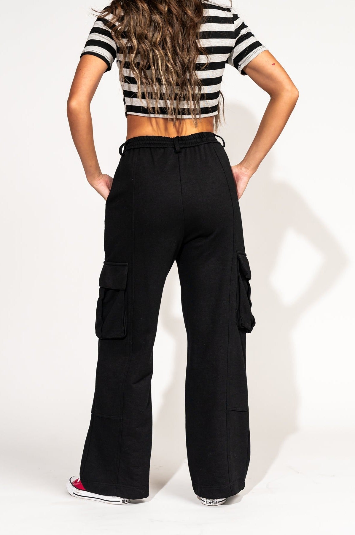 LALA ORIGINAL: So Good Cargo Pants in Black - Dressed in Lala