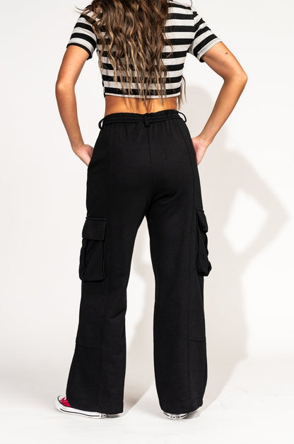 LALA ORIGINAL: So Good Cargo Pants in Black - Dressed in Lala