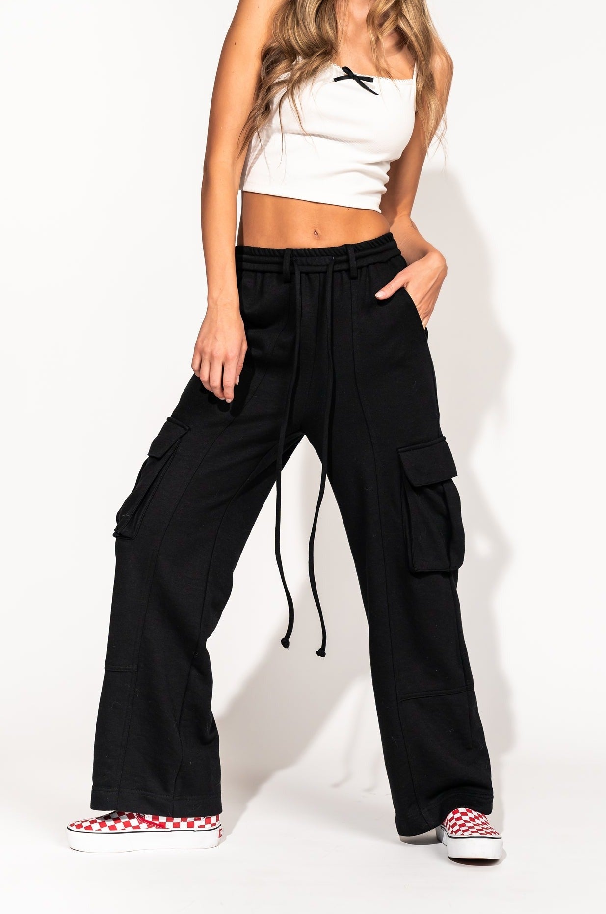 LALA ORIGINAL: So Good Cargo Pants in Black - Dressed in Lala